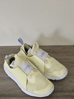 Nike Flex Runner 2 Citron Tint Cobalt Bliss Kid 3.5 Y Girl Sneakers